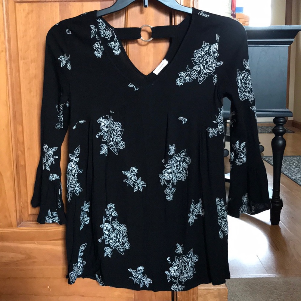 Black floral dress